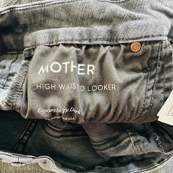 Mother Denim High Waisted Looker Size 27 Dancing in Dark Black Stretch Skinny - Picture 6 of 10